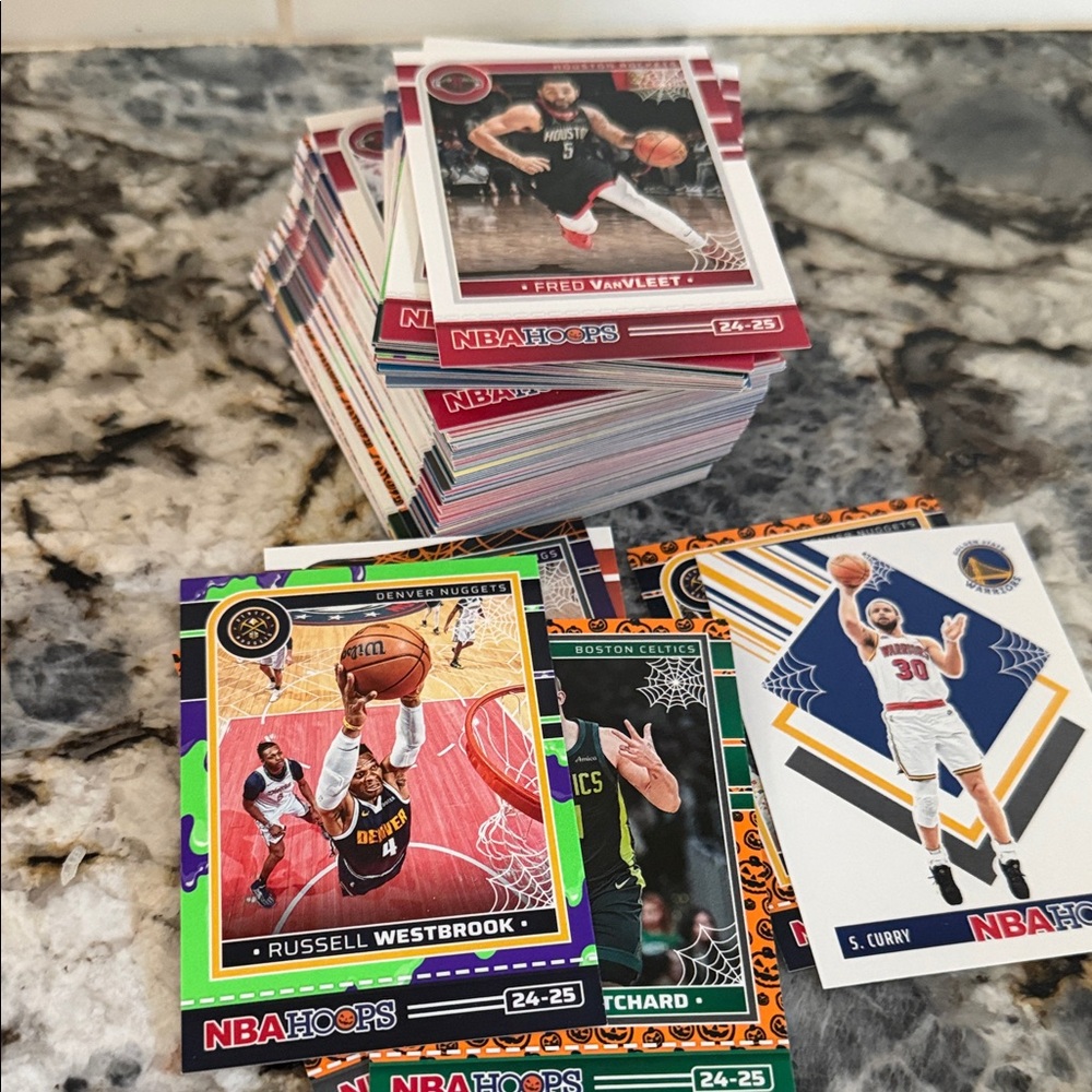 Panini NBAHoops Haunted Hoops 2024-25 - Over 100 Trading Cards - 2 inch stack